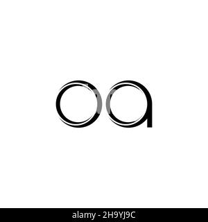 AO Logo monogram with slice rounded modern design template isolated on ...