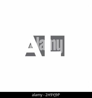 AL Logo monogram with negative space style design template isolated on white background Stock Vector