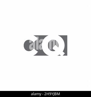 CQ Logo monogram with negative space style design template isolated on white background Stock Vector