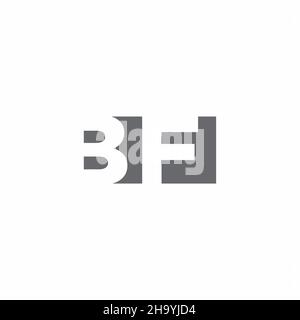 BF Logo monogram with negative space style design template isolated on white background Stock Vector