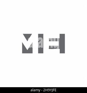 ME Logo monogram with negative space style design template isolated on white background Stock Vector