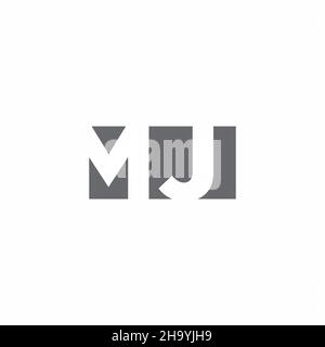 MJ Logo monogram with negative space style design template isolated on white background Stock Vector