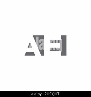 AE Logo monogram with negative space style design template isolated on white background Stock Vector