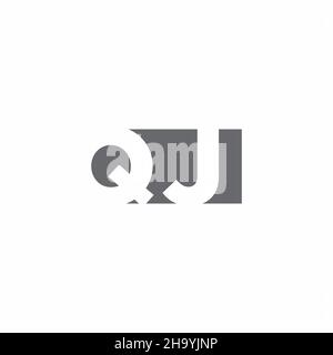 QJ Logo monogram with negative space style design template isolated on white background Stock Vector