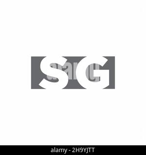 SG Logo monogram with negative space style design template isolated on white background Stock Vector