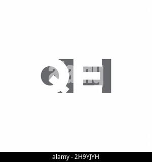 QE Logo monogram with negative space style design template isolated on white background Stock Vector