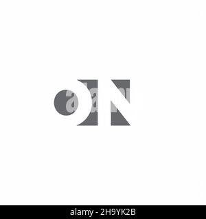 ON Logo monogram with negative space style design template isolated on white background Stock Vector
