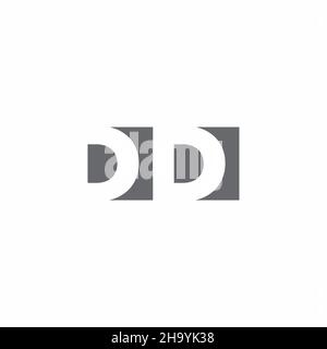 DD Logo monogram with negative space style design template isolated on white background Stock Vector