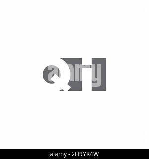 QI Logo monogram with negative space style design template isolated on white background Stock Vector