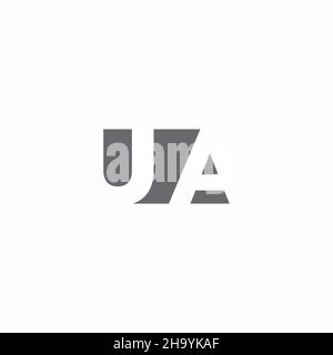 UA Logo monogram with negative space style design template isolated on white background Stock Vector