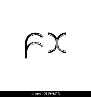 XF Logo monogram with slice rounded modern design template isolated on ...