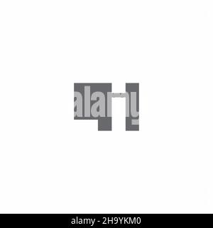 LI Logo monogram with negative space style design template isolated on white background Stock Vector