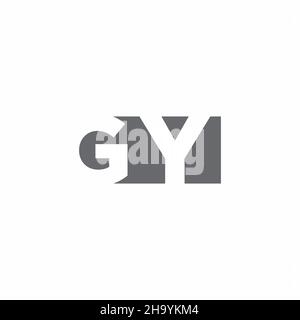 GY Logo monogram with negative space style design template isolated on white background Stock Vector