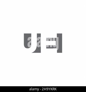 UE Logo monogram with negative space style design template isolated on white background Stock Vector