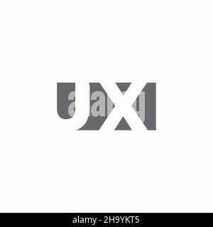 UX Logo monogram with negative space style design template isolated on white background Stock Vector