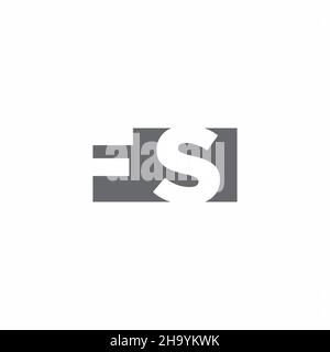 FS Logo monogram with negative space style design template isolated on white background Stock Vector