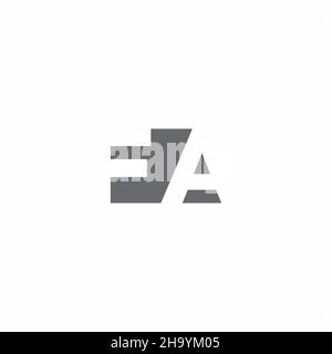 FA Logo monogram with negative space style design template isolated on white background Stock Vector