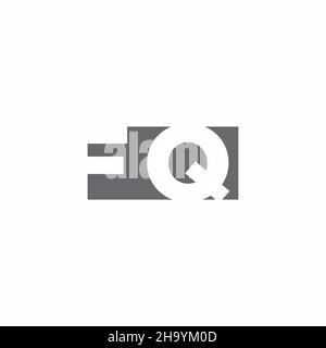 FQ Logo monogram with negative space style design template isolated on white background Stock Vector