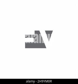 FV Logo monogram with negative space style design template isolated on white background Stock Vector