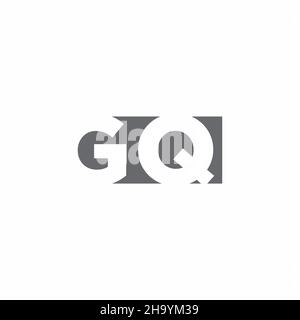 GQ Logo monogram with negative space style design template isolated on white background Stock Vector