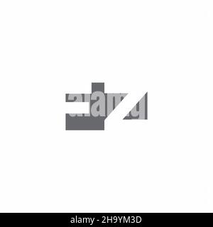 FZ Logo monogram with negative space style design template isolated on white background Stock Vector