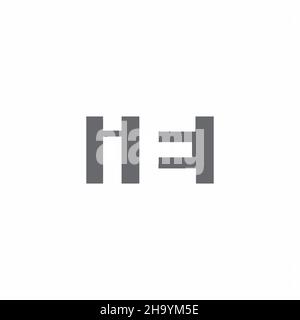 IE Logo monogram with negative space style design template isolated on white background Stock Vector