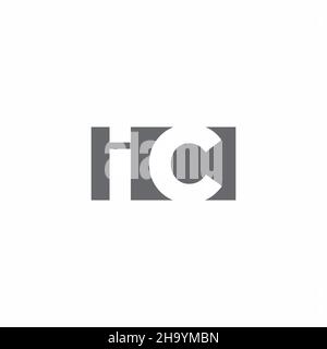 IC Logo monogram with negative space style design template isolated on white background Stock Vector