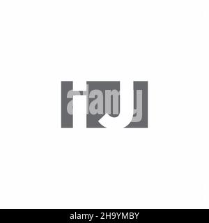 IJ Logo monogram with negative space style design template isolated on white background Stock Vector