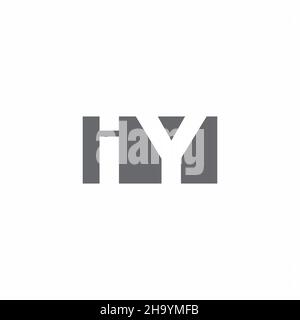 IY Logo monogram with negative space style design template isolated on white background Stock Vector
