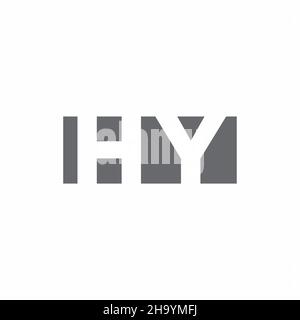 HY Logo monogram with negative space style design template isolated on white background Stock Vector