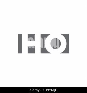 HO Logo monogram with negative space style design template isolated on white background Stock Vector