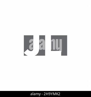 JL Logo monogram with negative space style design template isolated on white background Stock Vector