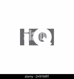 IQ Logo monogram with negative space style design template isolated on white background Stock Vector