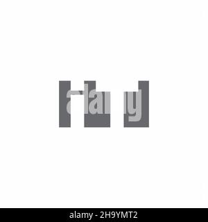 IT Logo monogram with negative space style design template isolated on white background Stock Vector