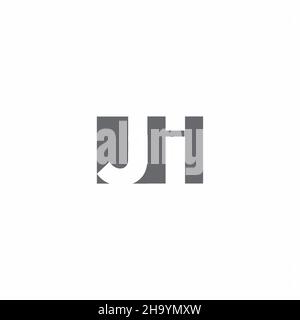 JI Logo monogram with negative space style design template isolated on white background Stock Vector