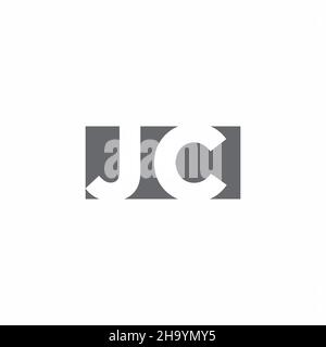 JC Logo monogram with negative space style design template isolated on white background Stock Vector
