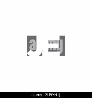JE Logo monogram with negative space style design template isolated on white background Stock Vector