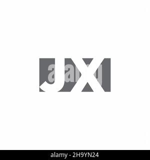 JX Logo monogram with negative space style design template isolated on white background Stock Vector