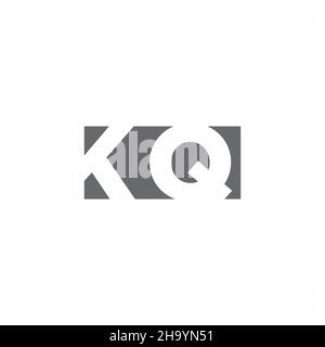 KQ Logo monogram with negative space style design template isolated on white background Stock Vector