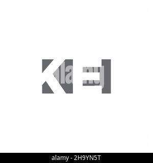 KE Logo monogram with negative space style design template isolated on white background Stock Vector