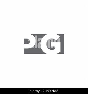 PG Logo monogram with negative space style design template isolated on white background Stock Vector