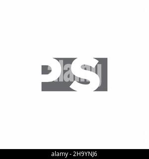 PS Logo monogram with negative space style design template isolated on white background Stock Vector