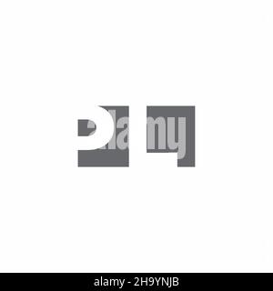 PL Logo monogram with negative space style design template isolated on white background Stock Vector