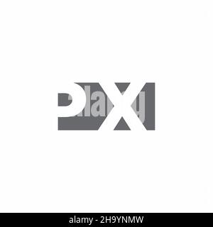 PX Logo monogram with negative space style design template isolated on white background Stock Vector