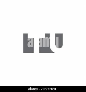 TU Logo monogram with negative space style design template isolated on white background Stock Vector