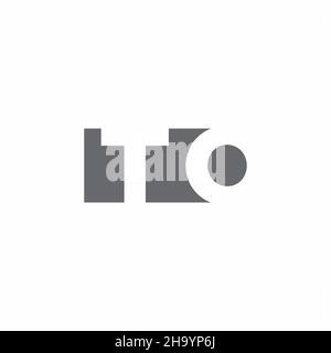 TO Logo monogram with negative space style design template isolated on white background Stock Vector