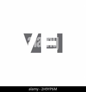 VE Logo monogram with negative space style design template isolated on white background Stock Vector