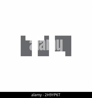 TL Logo monogram with negative space style design template isolated on white background Stock Vector