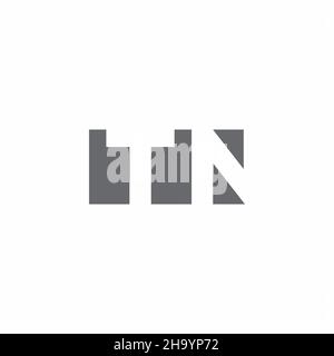 TN Logo monogram with negative space style design template isolated on white background Stock Vector