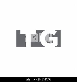 TG Logo monogram with negative space style design template isolated on white background Stock Vector